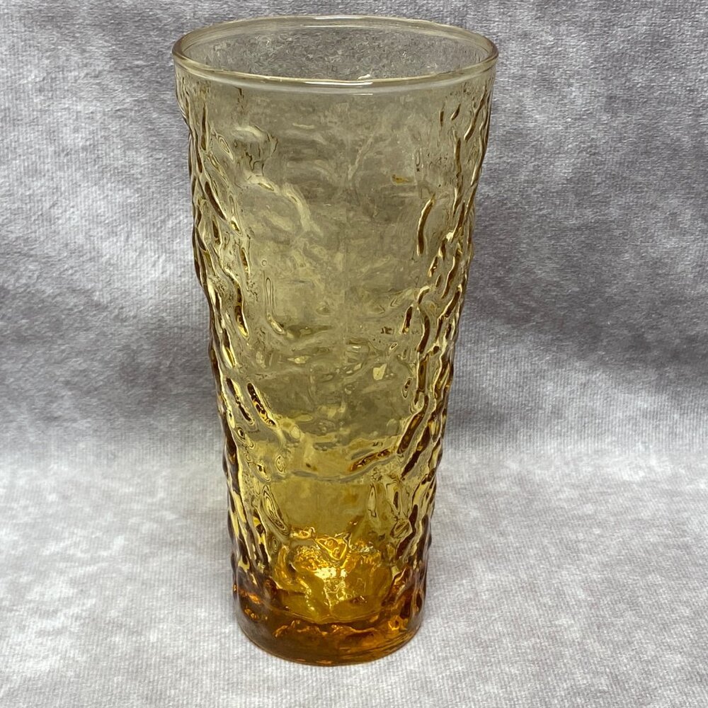 Anchor Hocking Milano 14oz Tumbler Honey Gold Mid Century Modern